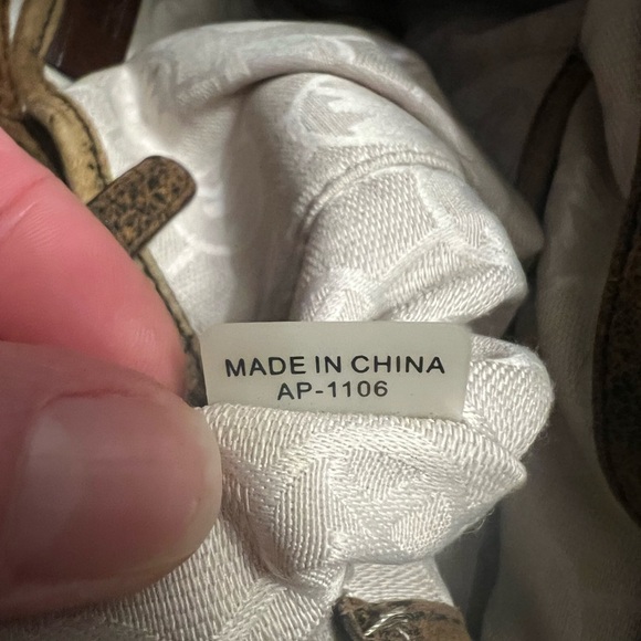 Michael Kors Hamilton Distressed Suede Leather Mocha Brown Lock Key Bag Satchel - Picture 13 of 16